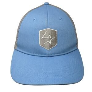 Lone Star Snapback Trucker Hat Blue One Size Adjustable Embroidered Mesh Back